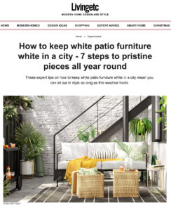 How to keep white patio furniture white in a city – 7 steps to pristine pieces all year round