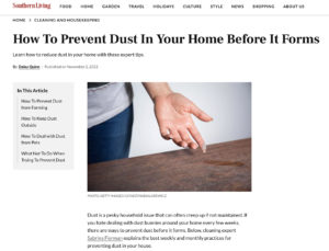How To Prevent Dust In Your Home Before It Forms